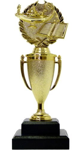 Lamp Of Knowledge Lamp Wreath Trophy 265mm