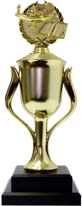 Lamp Of Knowledge Lamp Wreath Trophy 380mm