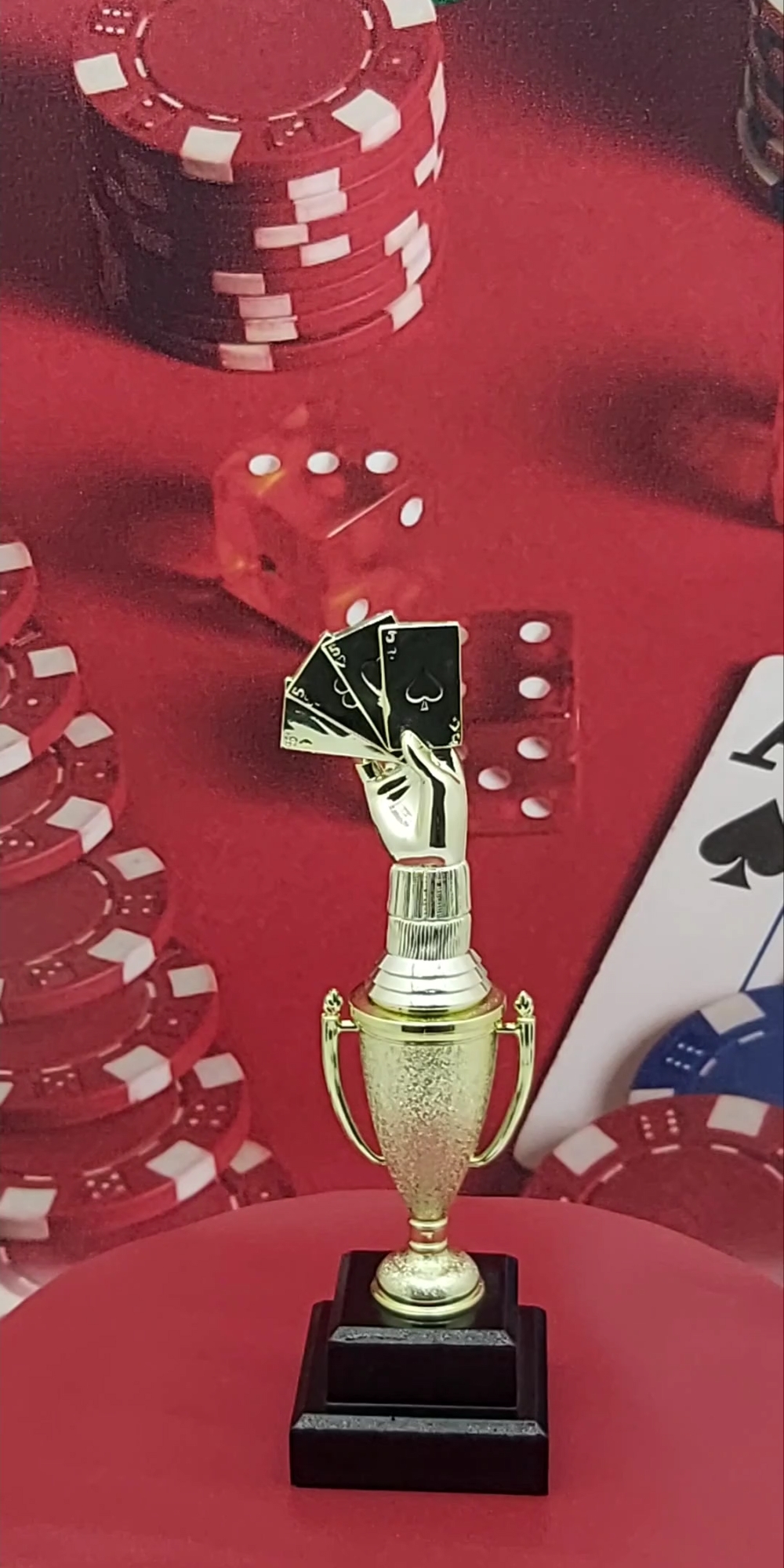 Cards Aces Hand Trophy 255mm