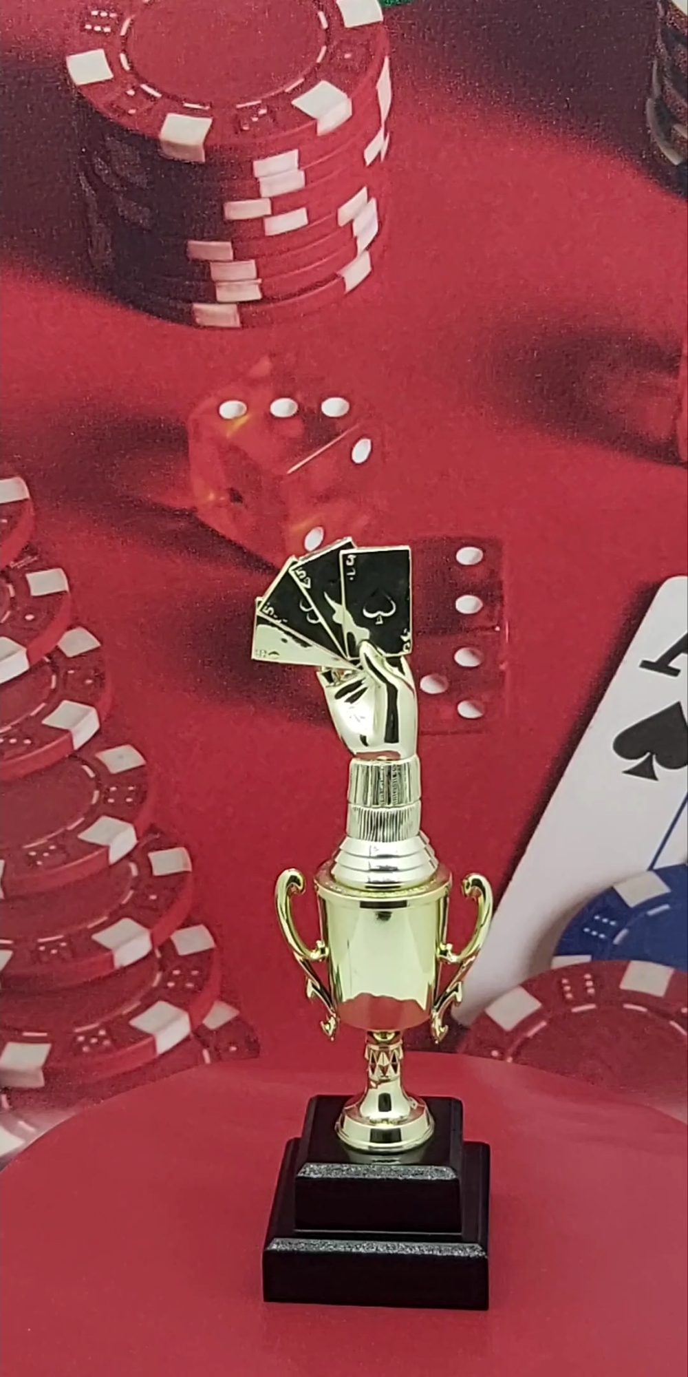 Cards Aces Hand Trophy 225mm