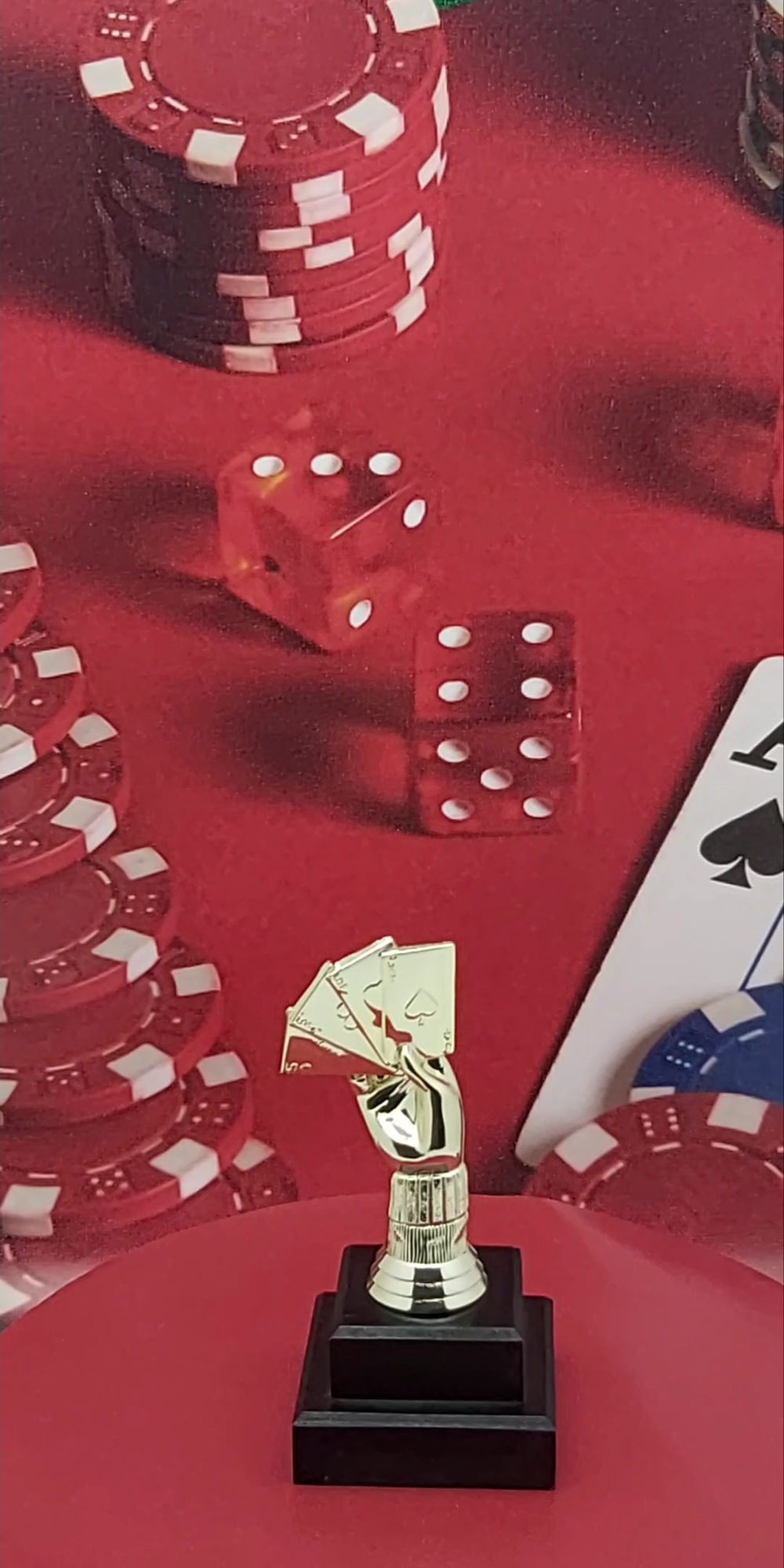 Cards Aces Hand Trophy 165mm
