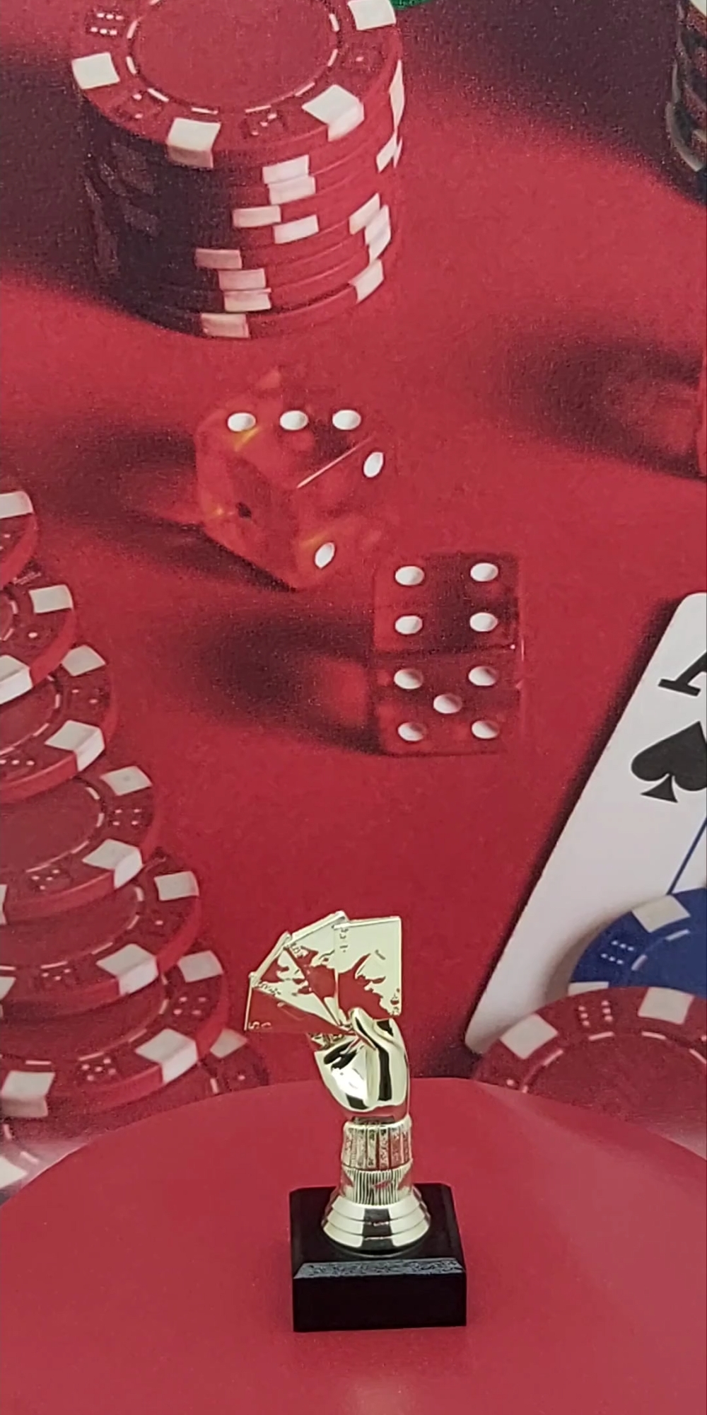 Cards Aces Hand Trophy 140mm