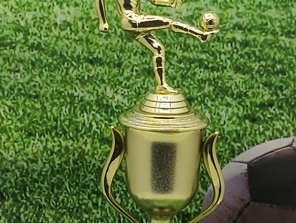 Soccer Kicker Male Trophy 315mm