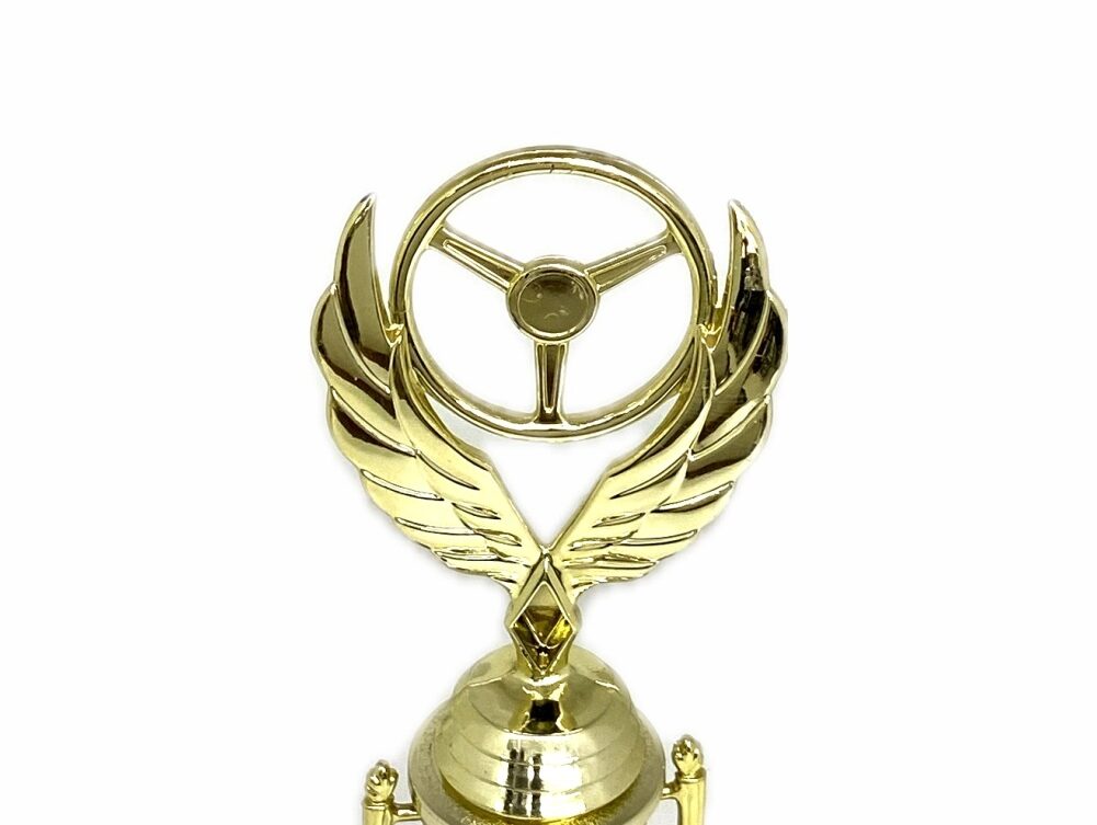 Winged Steering Wheel Trophy 250mm