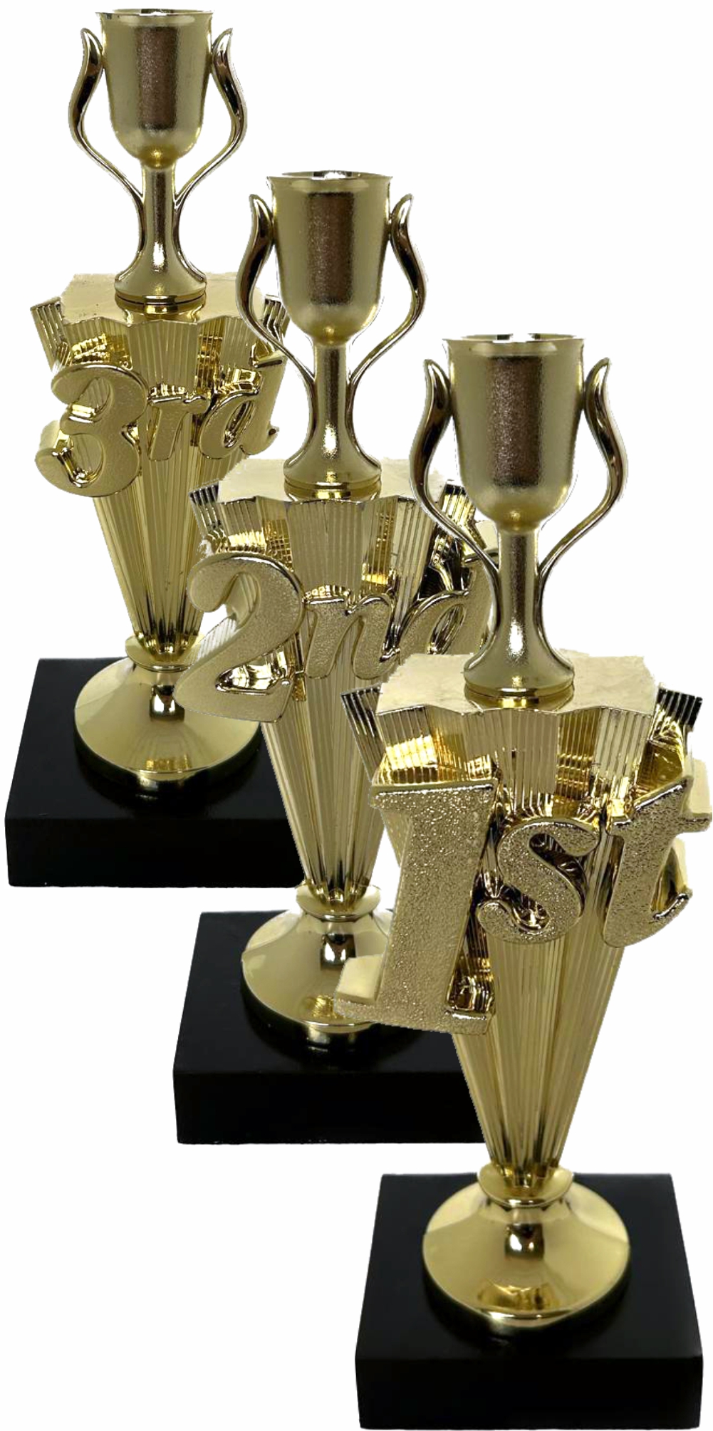 1ST | 2ND | 3RD (PLACE TROPHY SET ) 3 Set Trophies -240mm