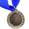 Silver Plain Medal 50mm budget recess, 41mm Recess - Blue