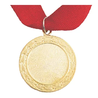 Gold Plain Medal 35mm budget recess, 25mm Recess