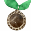 Silver Plain Medal 50mm budget recess, 41mm Recess - Green