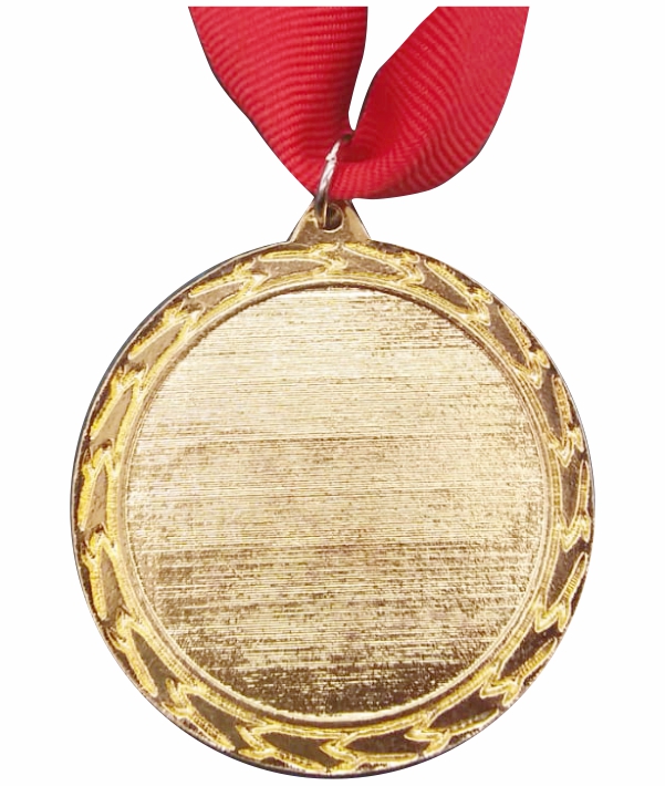 Gold Plain Medal 50mm budget recess, 41mm Recess