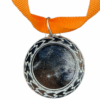 Silver Plain Medal 50mm budget recess, 41mm Recess - Orange