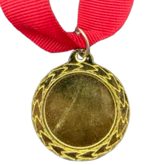 Gold Plain Medal 35mm budget recess, 25mm Recess