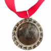 Silver Plain Medal 50mm budget recess, 41mm Recess - Red
