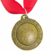 Bronze Plain Medal 50mm budget recess, 41mm Recess - Red