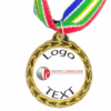 Gold Medal + Sticker 35mm Budget Medal, 25mm Recess With Sticker - SA Flag Colors