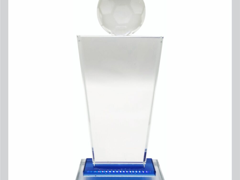 Glass Trophy 230mm 10mm THICK SOCCER
