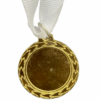 Gold Plain Medal 35mm budget recess, 25mm Recess - White