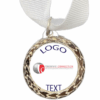Silver Medal + Sticker 35mm Budget Medal, 25mm Recess With Sticker - White