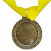 Bronze Plain Medal 50mm budget recess, 41mm Recess - Yellow