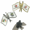 Lapel Pin Double Flag 30mm x 20mm