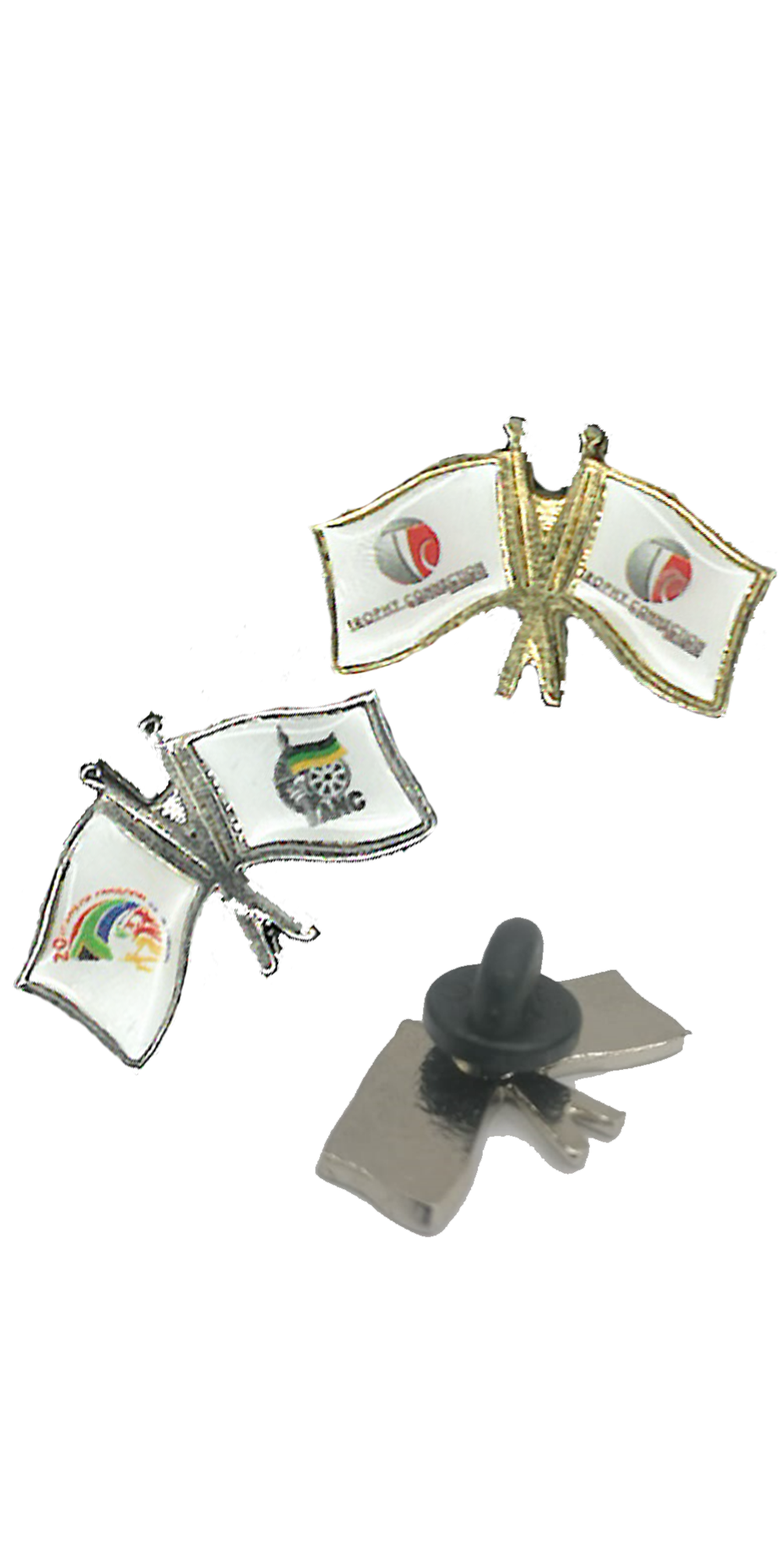 Lapel Pin Double Flag 30mm x 20mm