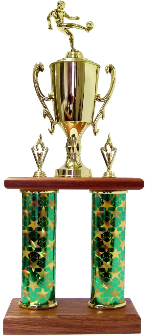 Soccer Kicker Column Trophy 665mm