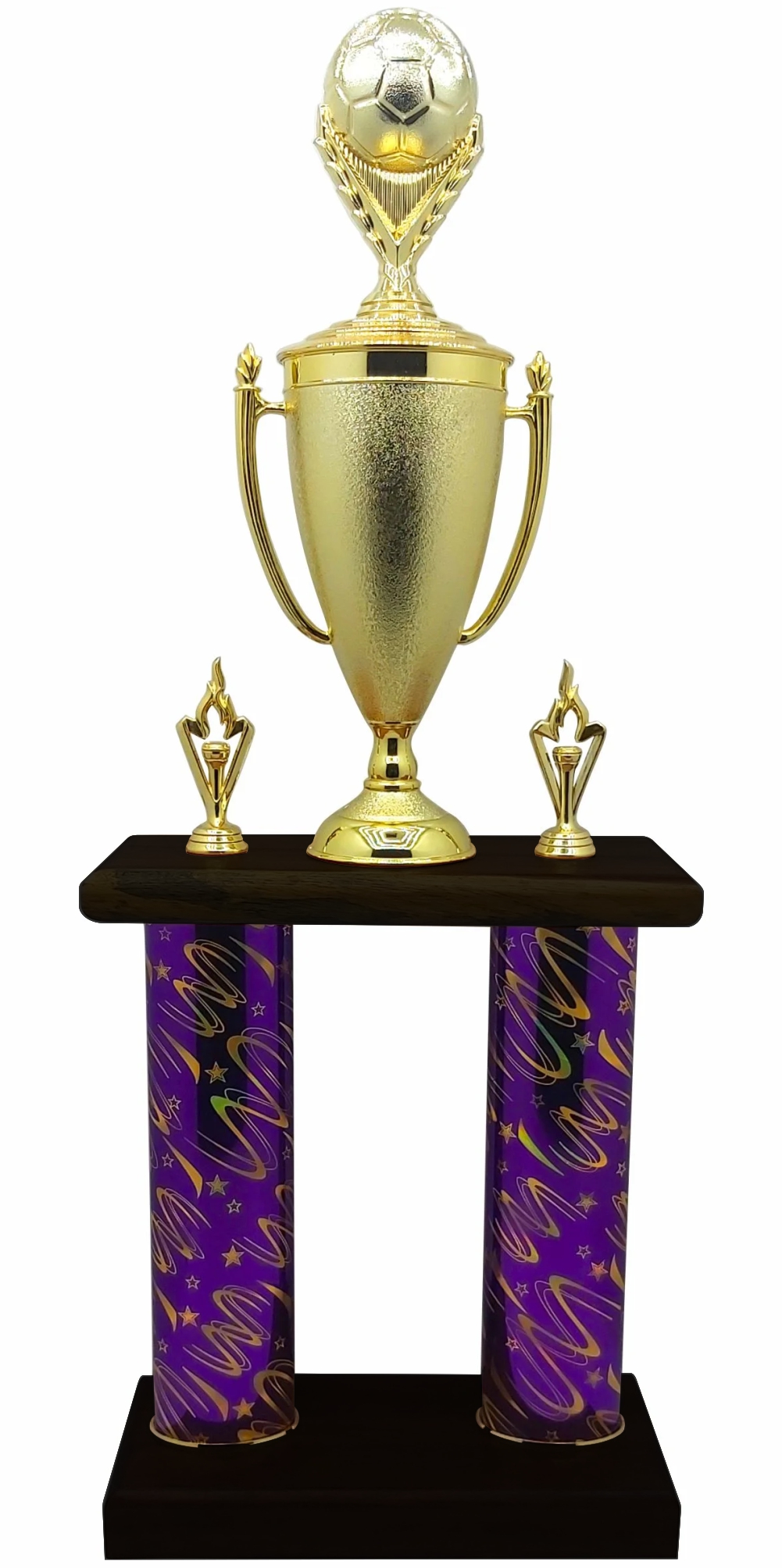 Soccer Male Column Trophy 675mm AVAILABLE IN PURPLE, GREEN AND SILVER