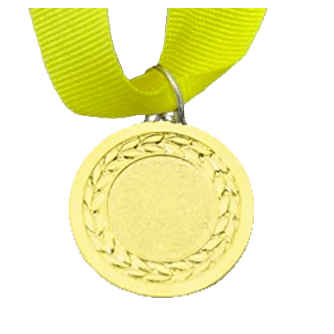 MED10|Gold Medal 38mm X 25mm Recess